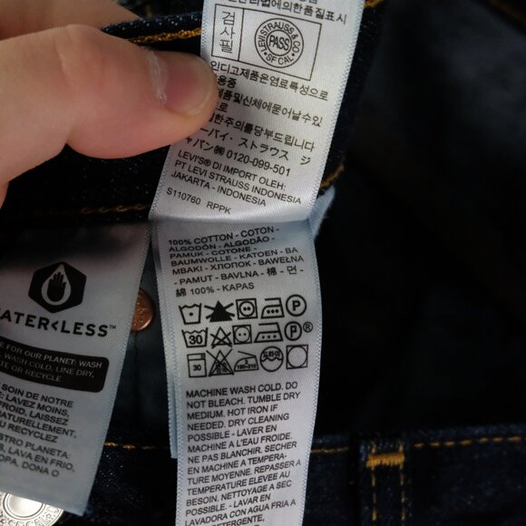 Levis 501 Jeans Mens 36x30 Blue Denim Straight Leg Button Fly Original Fit - Picture 12 of 14